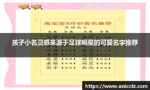 孩子小名灵感来源于足球明星的可爱名字推荐